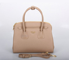 Prada Saffiano Cuir Leather Tote Bag 10337 in Bean paste 10337