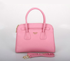 Prada Saffiano Cuir Leather Tote Bag 10337 in Cherry pink 10337
