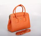 Prada Saffiano Cuir Leather Tote Bag 10337 in Orange 10337