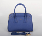 Prada Saffiano Cuir Leather Tote Bag 10337 in Royal blue 10337