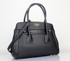 Prada Saffiano Cuir and City Calf Leather Tote Bag BN2602 in Black 2602