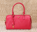 Prada Saffiano Leather Handbag BL0796 in Plum red BL0796