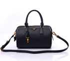 Prada Saffiano Leather Handbag BL0797 in Black BL0797