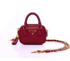 Prada Saffiano Leather Mini Tote Bag BL0705 in Claret BL0705