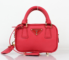 Prada Saffiano Leather Mini Tote Bag BL0705 in Red BL0705