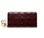 Rouge Fonce glossy leather Tutti Dior Voyageur wallet VRB43047P M311