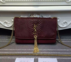SAINT LAURENT Monogramme Cross-body Shoulder Bag 312388 Claret 312388
