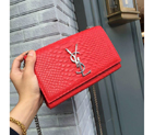 SAINT LAURENT Monogramme Cross-body Shoulder Bag 312389 Red 312389