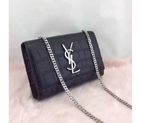 SAINT LAURENT Monogramme Cross-body Shoulder Bag 312390 Black 312390