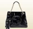 Soho soft patent leather shoulder bag 308982 AB80G 1000