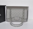 Top Quality Chanel Jumbo Double Flaps Bag Grey Original Caviar Leather A36097 Silver A36097