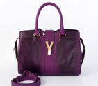 YSL Cabas Chyc lizard leather tote handbag 8220 Purple 8220