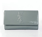 Yves Saint Laurent Belle De Jour Patent Leather Wallet 8223 Light Blue 8223