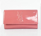 Yves Saint Laurent Belle De Jour Patent Leather Wallet 8223 Pink 8223