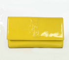 Yves Saint Laurent Belle De Jour Patent Leather Wallet 8223 Yellow 8223