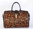 Yves Saint Laurent Medium Cabas Chyc Bag 8221 Black leopard 8221