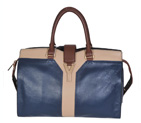 Yves Saint Laurent Medium Cabas Chyc Bag 8221 Royal blue with Apricot 8221
