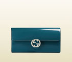 gucci icon polished leather continental wallet 369663