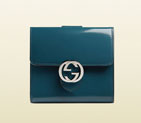 gucci icon polished leather french flap wallet 369676