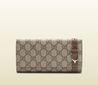 gucci nice GG supreme canvas continental wallet 309754