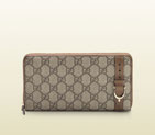 gucci nice GG supreme canvas zip around wallet 309757