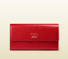 gucci swing leather continental wallet 354496