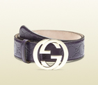 guccissima belt with interlocking G buckle 114876 AA61G 5113