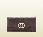 guccissima leather continental wallet 282431