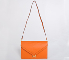 Hermes Liddy Bag clemence leather in Orange with Gold hardware 1038