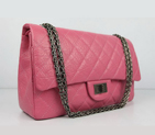 Chanel Flap Bag Quilted Pink Leather with Silver Chain 48102 48102