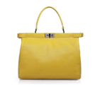 Fendi Peekaboo Bag Lemon Calfskin Leather F2292 F2292
