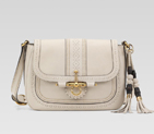'snaffle bit' medium shoulder bag with hand stitch 263955 ANG0G 9022