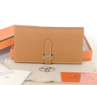 Hermes 2 fold wallet leather in Camel H2WBLLC