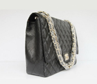 Chanel Flap Bag Quilted Black Caviar with Gold Chain 1116 1116