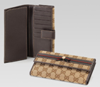continental wallet with web bow and interlocking G detail. 256933 FFKPG 9791