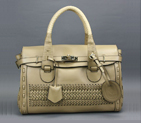 'handmade' large top handle bag with woven web det 263944 ANG6G 8506