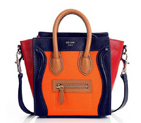 Celine Luggage Mini 165213MBA in Orange Dlue Red 3309