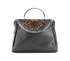 fendi LEATHER PEEK-A-BOO WITH ANIMAL PRINT HAIRCAL 8P6166