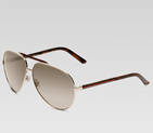 medium aviator sunglasses with signature web detai 249724 I3222 7000