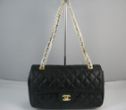 Chanel Black color with gold chain A1112BG