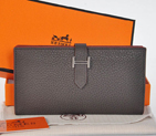 Hermes 2 flod original leather wallet in Graphite 208
