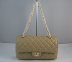 Chanel beige color with gold chain A1112AG