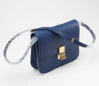 Celine Classic Box Large Flap Bag Blue 80077