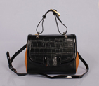 2012 new Fendi handbags FD9106 Pillow bag black crocodile with orange FD9106