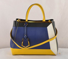 Fendi '2Jours Block' leather mixed colors handbags F2552M