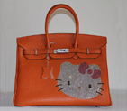 Hermes Birkin Hello Kitty 35CM Togo Leather Bag Orange HK0001 HK0001