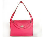 Hermes Lindy Bag 34 clemence leather in Peach with Silver hardware 1056PS