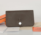 Hermes passport Wallet leather in Dark Brown HPW0DB