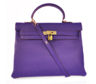 Hermes kelly 35CM Iris Purple togo Leather(Gold) HKL35P