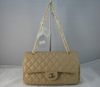 Chanel beige color with gold chain A1112AG